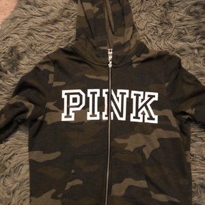 Camo Victoria’s Secret PINK zip up